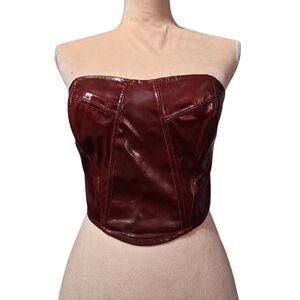 Vintage Lip Service Vinyl PVC Bustier Top